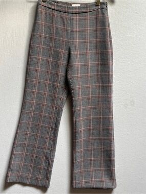 Wilfred Plaid Straight-Leg Cropped Pants Sz 0